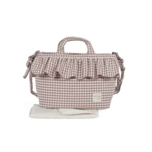 Bolsa Canastilla Praliné Vichy Moka