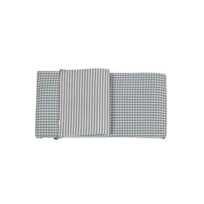 Protector Cuna 120x60 Praliné Vichy/Rayas Moka