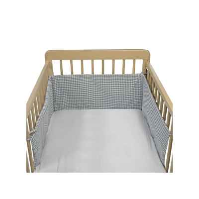 Protector Cuna 120x60 Praliné Vichy/Rayas Moka