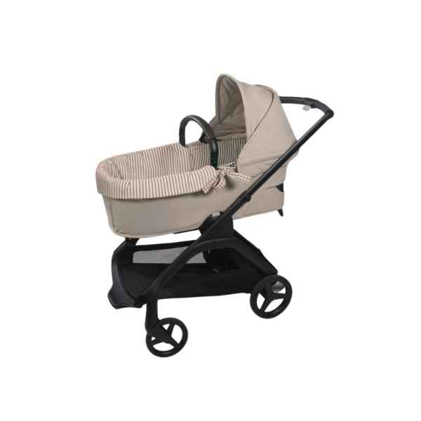 Cubre Cuco Dual + Funda Colchón Praliné Vichy Moka