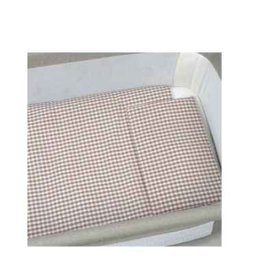 Edredón + Bajera + Almohada Cuna 90x50 Praliné Vichy/Rayas Moka TOG 2,5