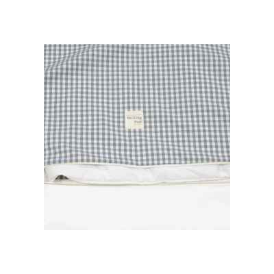 Edredón + Bajera + Almohada Cuna 120x60 Praliné Vichy/Rayas Matcha TOG 2,5