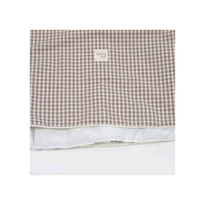 Edredón + Bajera + Almohada Cuna 120x60 Praliné Vichy/Rayas Moka TOG 2,5