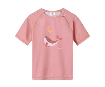 Camiseta Protección Solar Manga Corta Whale Pink