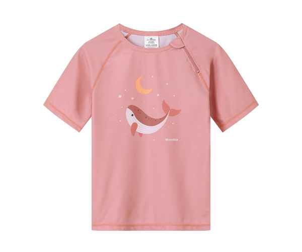 Camiseta Protección Solar Manga Corta Whale Pink