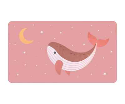 Toalla Microfibra Whale Pink