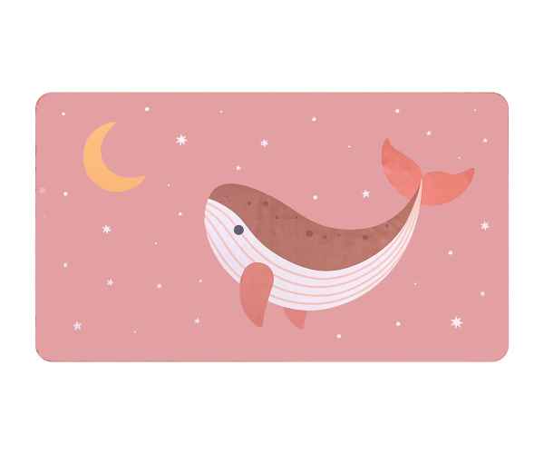 Toalla Microfibra Whale Pink