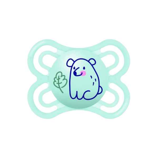 MAM Chupete Silicona Simétrica Perfect 2-6 Meses - 1 Unidad Azul