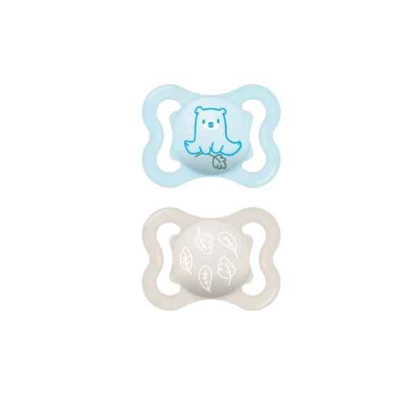 MAM Chupete Supreme Silicona 2-6M Azul/Neutro 2unidades