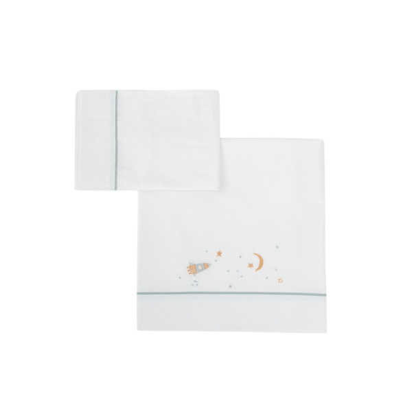Juego sabanas algodon 100% 3 piezas Orbit (Cuna (60x120))