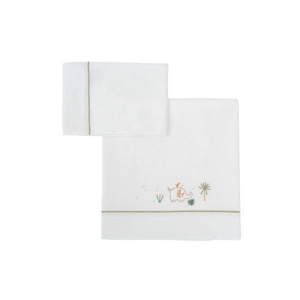 Juego sabanas algodon 100% 3 piezas Palm (Minicuna (50x80-90))