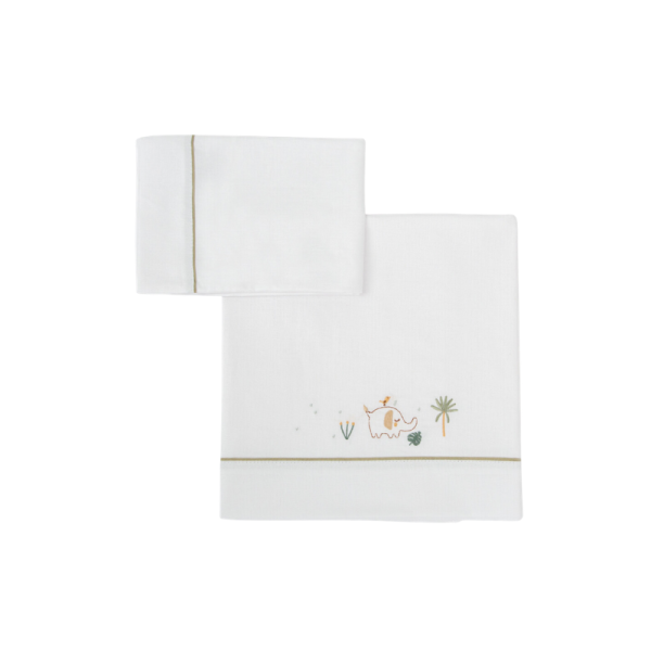 Juego sabanas algodon 100% 3 piezas Palm (Cuna (60x120))
