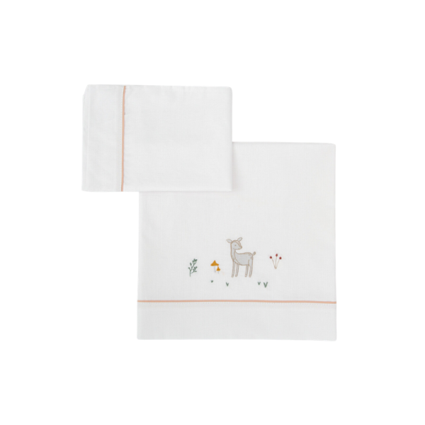 Juego sabanas algodon 100% 3 piezas Deer (Cuna (60x120))