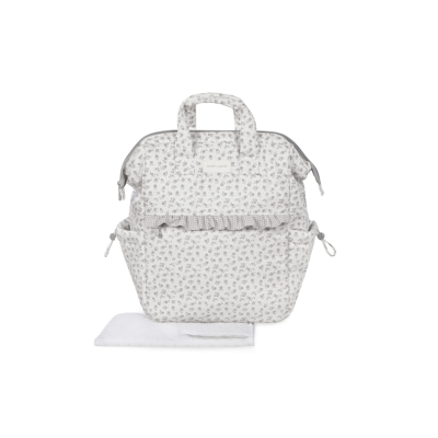 Mochila Little Bloom Flores Gris