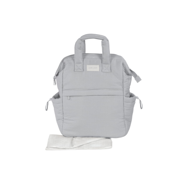 Mochila Little Bloom Vichy Gris