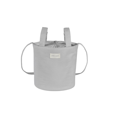 Bolsa Bucket Little Bloom Vichy Gris