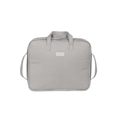 Maleta Little Bloom Vichy Gris