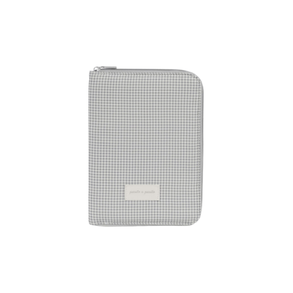Portadocumentos Little Bloom Vichy Gris