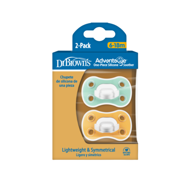 Pack 2 Chupetes Advantage Todosilicona 0-6 Meses