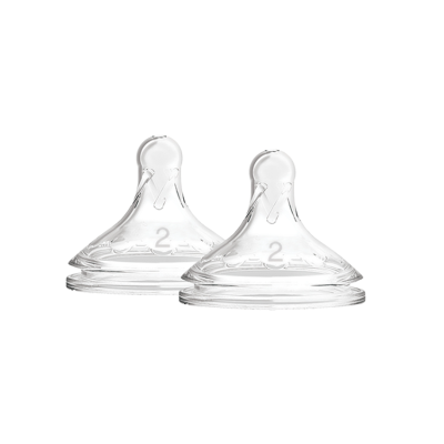 Tetina de Silicona Boca Ancha Flujo Medio Nivel 2 3m+