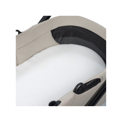 Cubre Cuco Dual + Sábana Ajustable Cuco Little Bloom Flor Gris