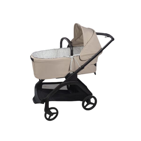 Cubre Cuco Varillas + Sábana Ajustable Cuco Little Bloom Flor Gris