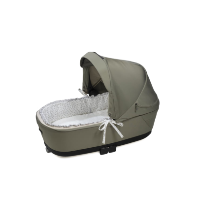 Cubre Cuco Varillas + Sábana Ajustable Cuco Little Bloom Flor Gris