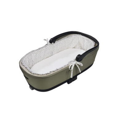 Cubre Cuco Varillas + Sábana Ajustable Cuco Little Bloom Flor Gris