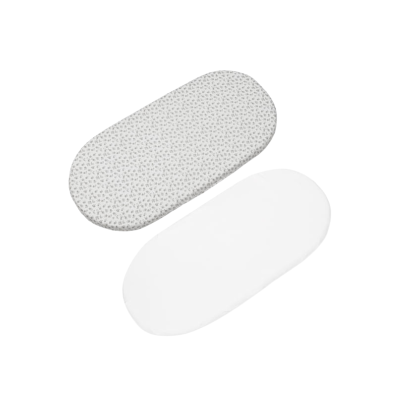 Set 2 Sábanas Bajeras Cuco Little Bloom FLor Gris