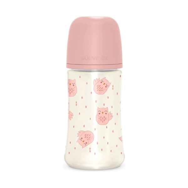 Biberón +3 meses 270ml Bonhomía Rosa