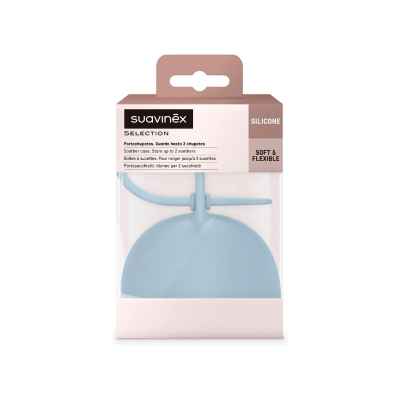 Cajita Portachupetes Silicona Azul Suavinex