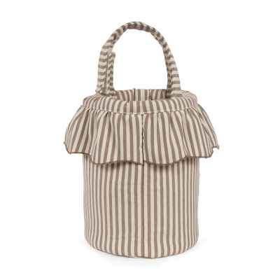 Bolso Bucket Praline Rayas Moka