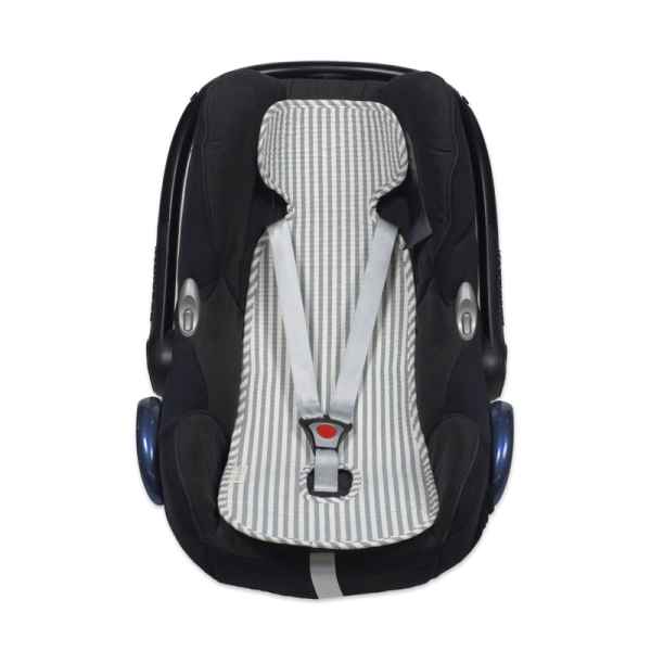 Colchoneta Auto Praliné Rayas Matcha