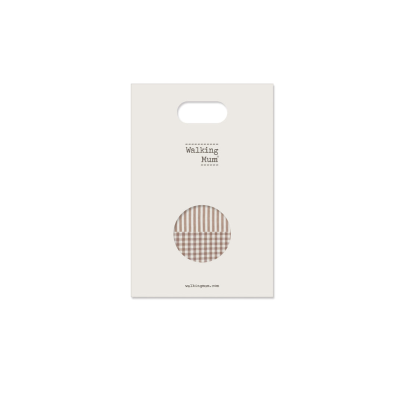 Set 2 Muselinas 70x70cm Praliné Vichy/Rayas Moka