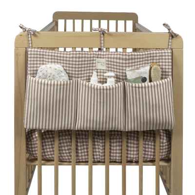 Organizador Cuna Praliné Vichy/Rayas Moka