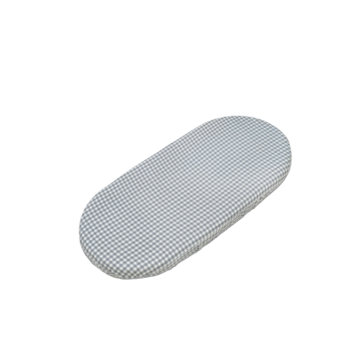 Set 2 Sábanas Bajeras Ajustables Capazo Praliné Vichy/Rayas Matcha