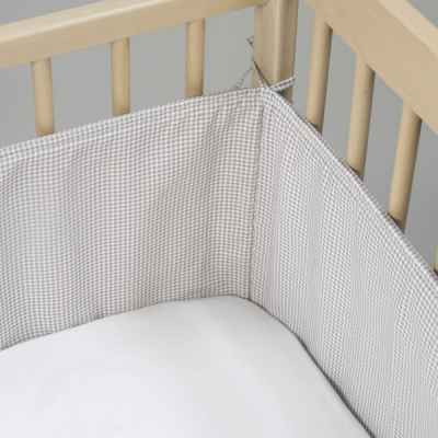 Protector Cuna 120x60 Cm Little Bloom Vichy Gris