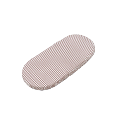 Funda Colchón Cuco Vichy + Muselina Praliné Rayas Moka