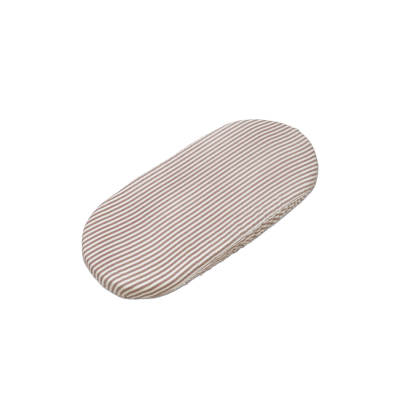 Funda Colchón Cuco Rayas + Muselina Praliné Vichy Moka