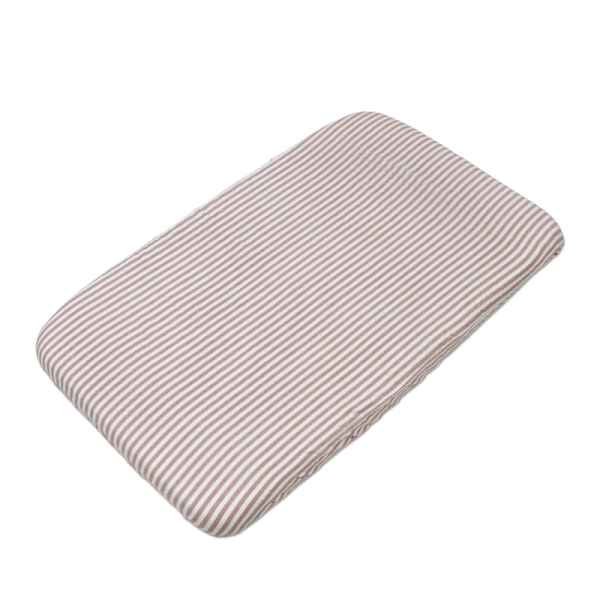 Sábana Bajera Cuna 90x50 Cm Praliné Rayas Moka