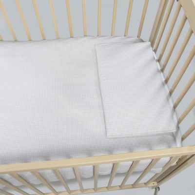 Edredón + Sábana Bajera + Almohada Cuna 120x60 Cm Little Bloom Vichy Gris Tog 2,5