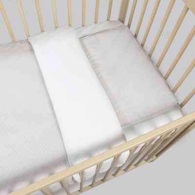 Edredón + Sábana Bajera + Almohada Cuna 120x60 Cm Little Bloom Vichy Gris Tog 2,5