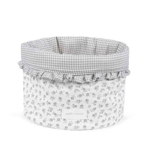 Cestito Home Little Bloom Flor Gris