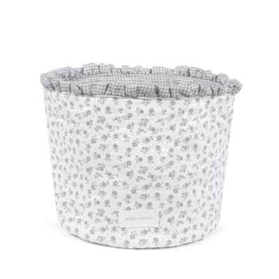 Cestito Home Little Bloom Flor Gris