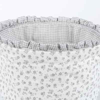 Cestito Home Little Bloom Flor Gris