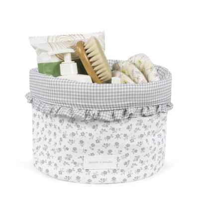 Cestito Home Little Bloom Flor Gris