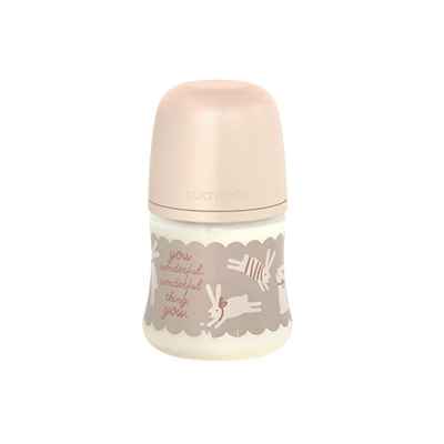 Biberon Wonder SX Pro Silicona Flujo Lento 150ml +0m Conejitos Beige