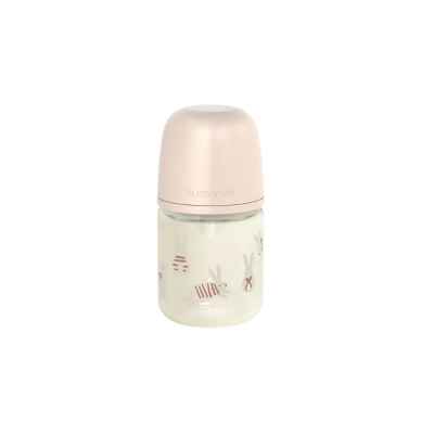 Biberón Vidrio Wonderland 120ml +0m Conejos Rosa