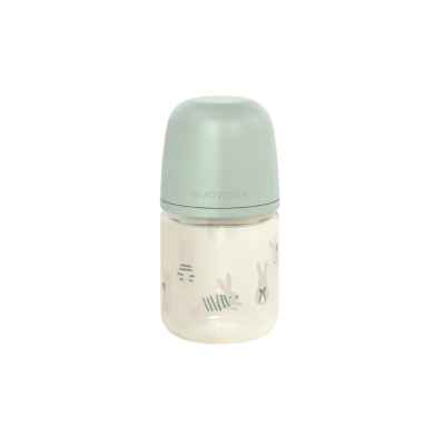 Biberón Vidrio Wonderland 120ml +0m Conejitos Verde