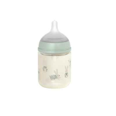 Biberón Vidrio Wonderland 120ml +0m Conejitos Verde